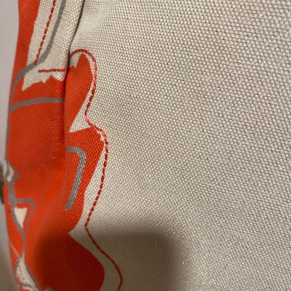 Coach sparkle, Canvas Tote Bag - Orange and Cream - Picture 8 of 10